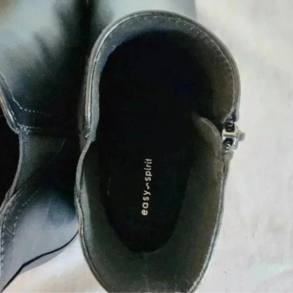 Easy Spirit Black Leather Ankle Booties - Picture 5 of 8